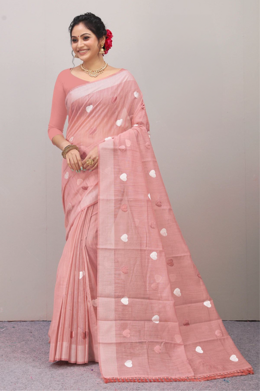 Cotton Linen Saree- 01